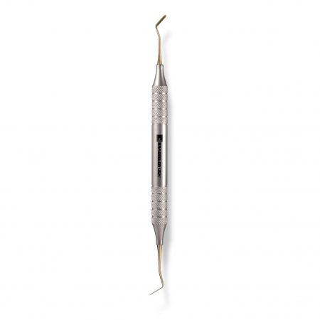 Dental composite instrument for shaping embrasures in class II, III, and IV and developing contours in class V restorations. Titanium Nitride coat
wp media import Composite_Mini_Paddle_Condenser.jpg --post_id=31637 --featured_image --title=Brasseler