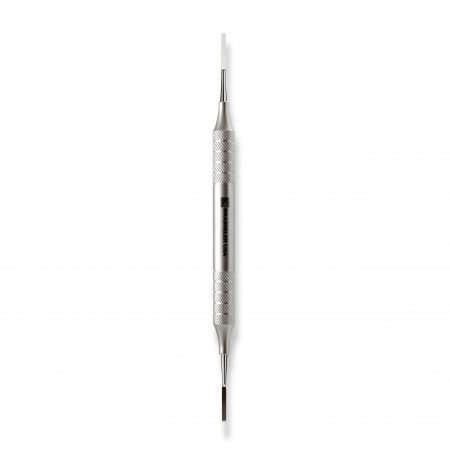 A dental chisel for removing irregularities from crown preparations. Also great for removing calculus during scaling and root planing!